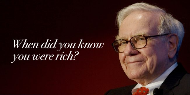 When Did You Know You Were Rich?